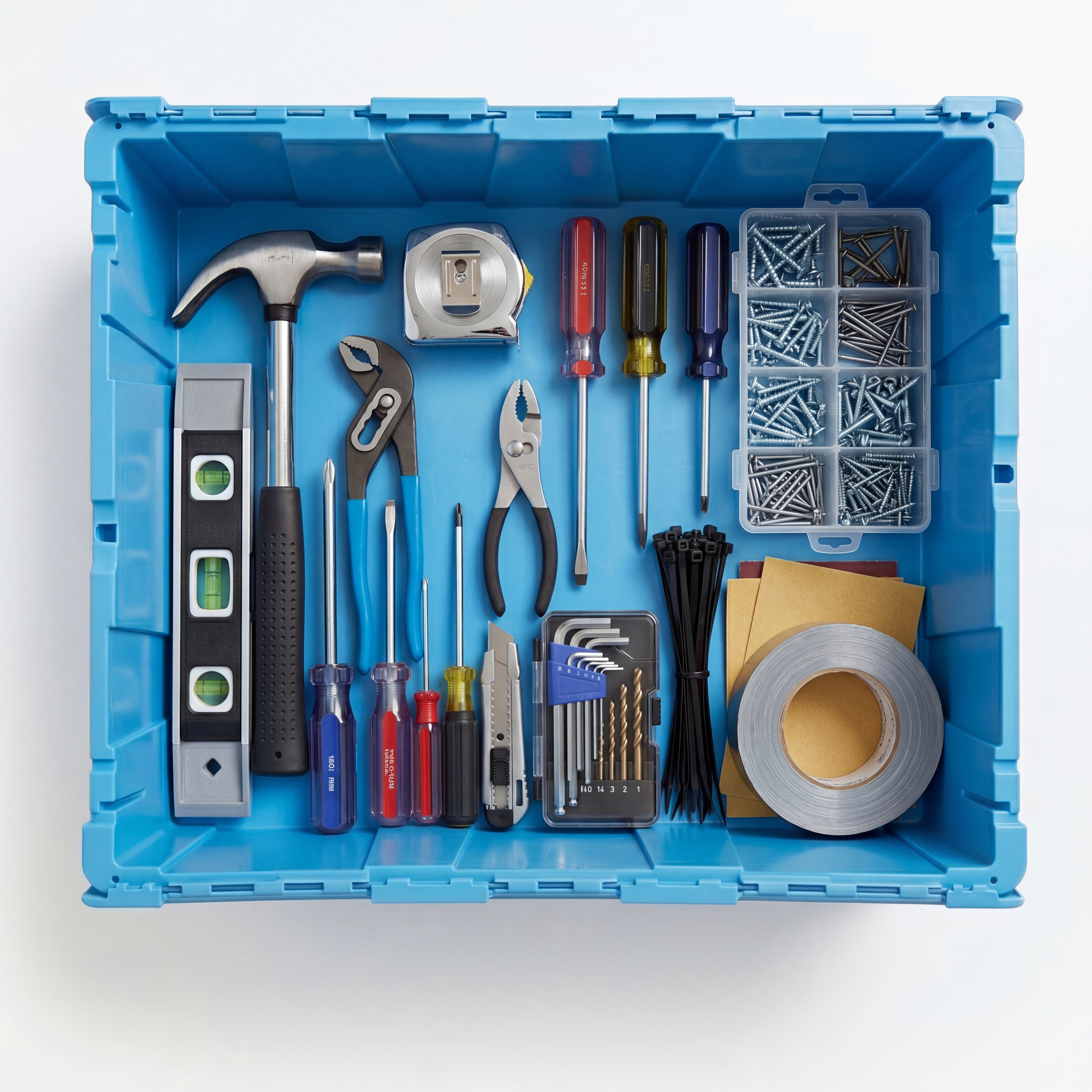 Tools stored in a Fort Lox box